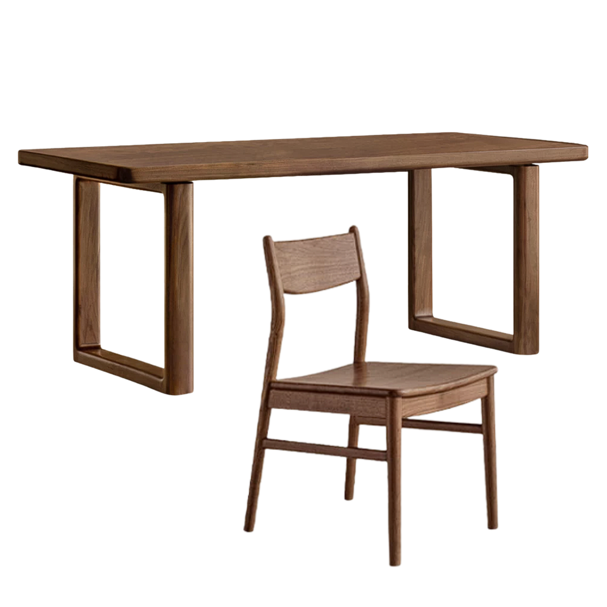 Black Walnut, Golden Pear, Ash Solid Wood Large Board Dining Table