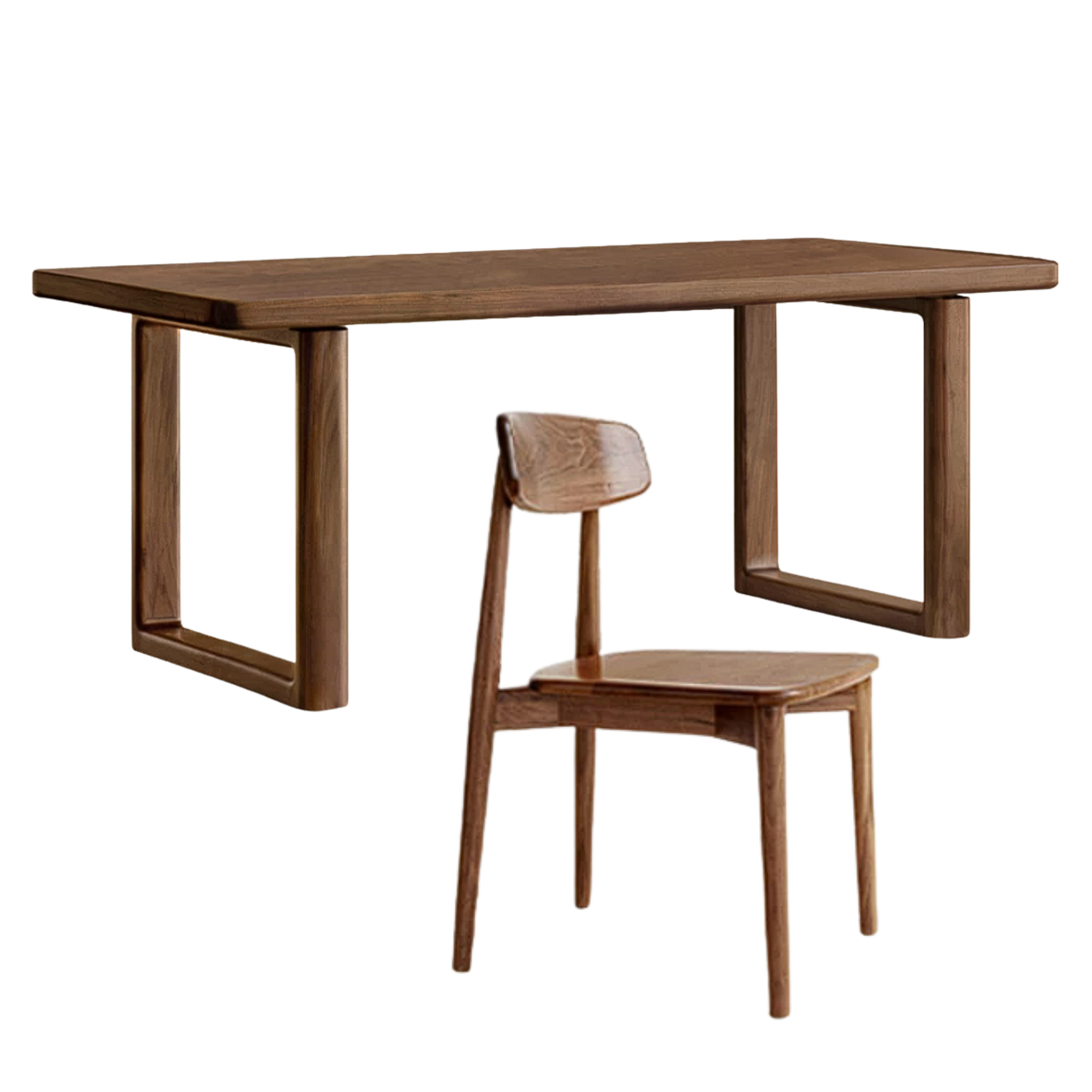 Black Walnut, Golden Pear, Ash Solid Wood Large Board Dining Table