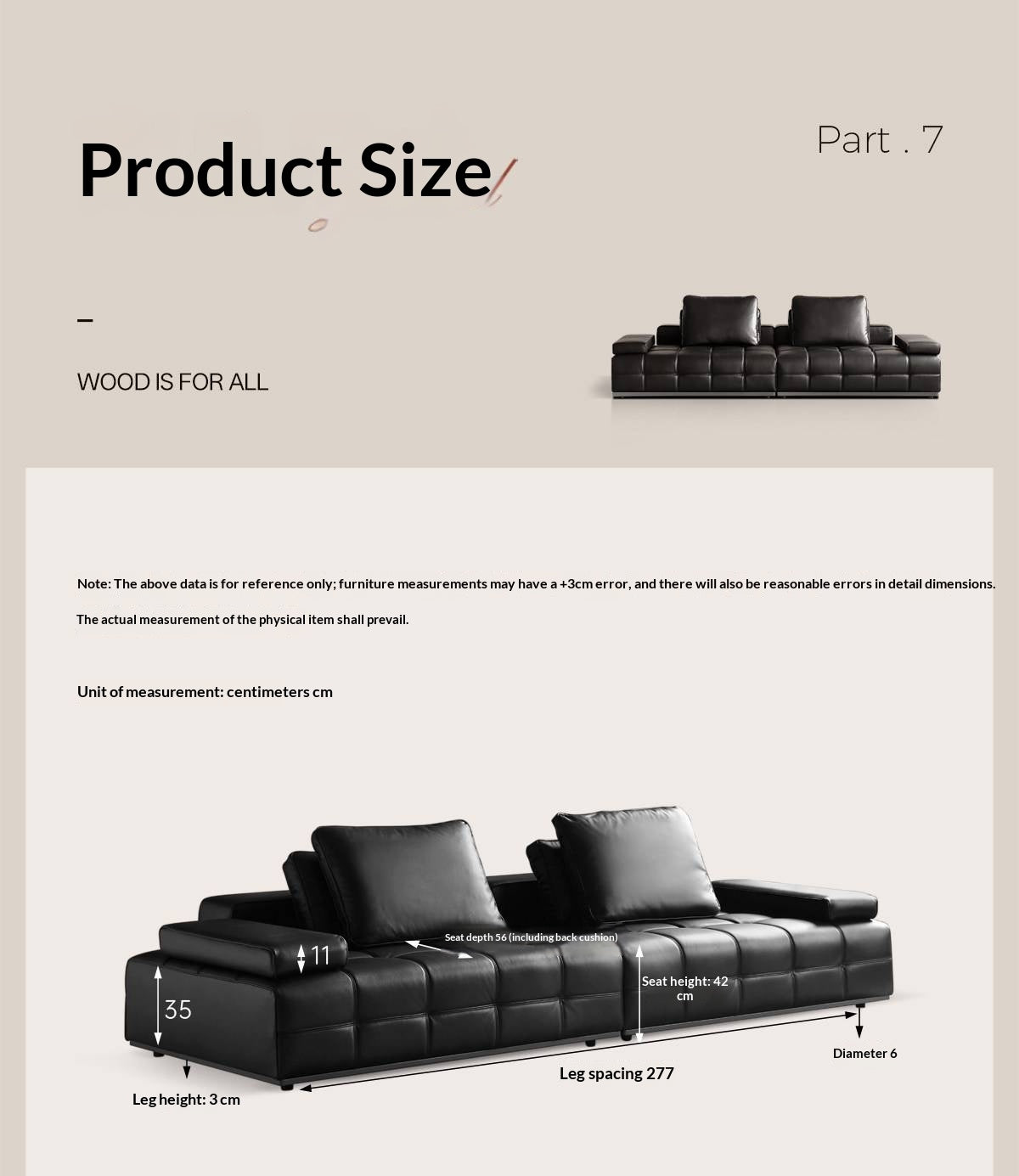 Genuine Leather Lawrence Italian Modern Sofa