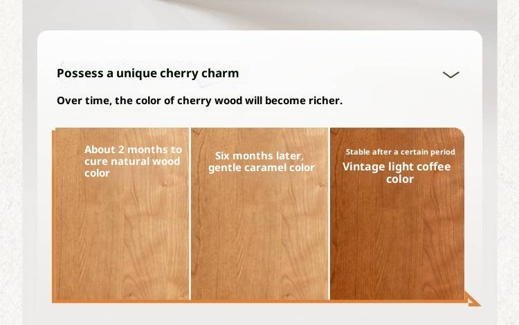 Cherry Solid Wood Bedside Long Bench