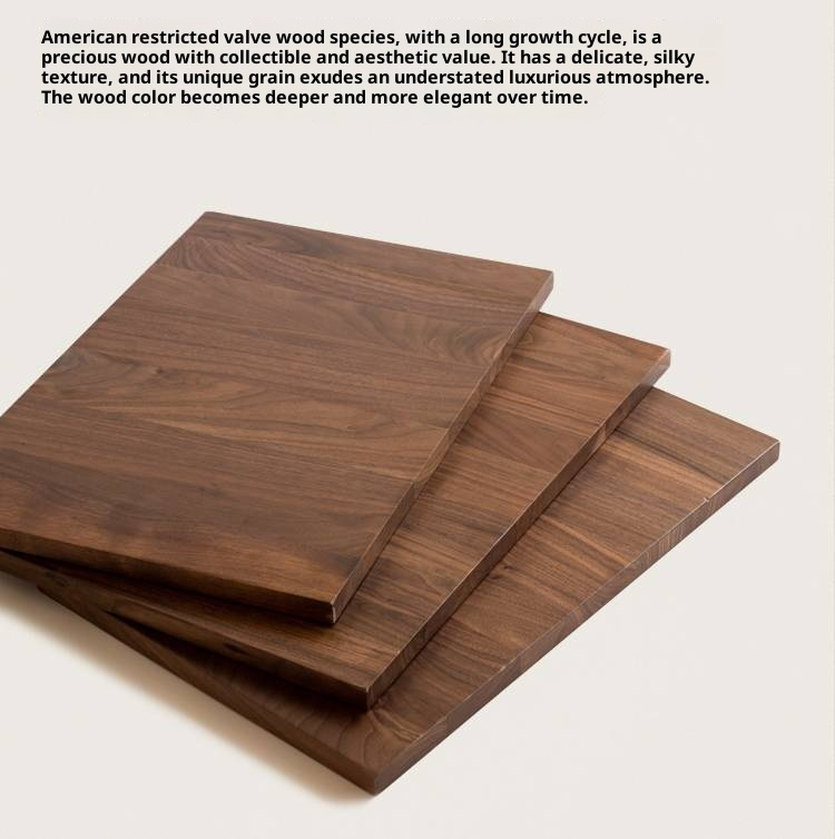 Black Walnut Solid Wood Light Luxury Box Bed