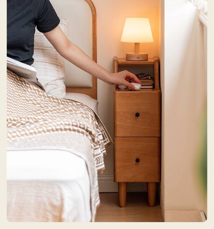 Cherry Solid Wood Modern Nightstand