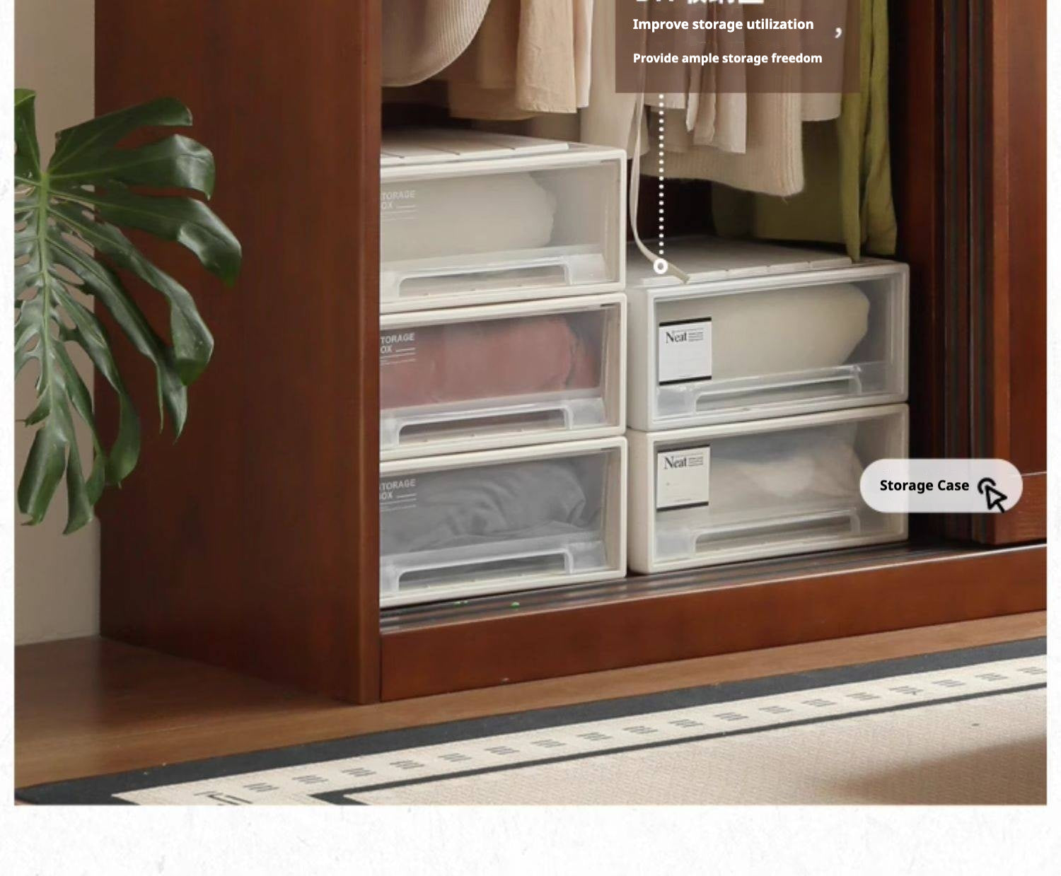 Poplar Solid Wood Wardrobe Retro Sliding Door Wardrobe.