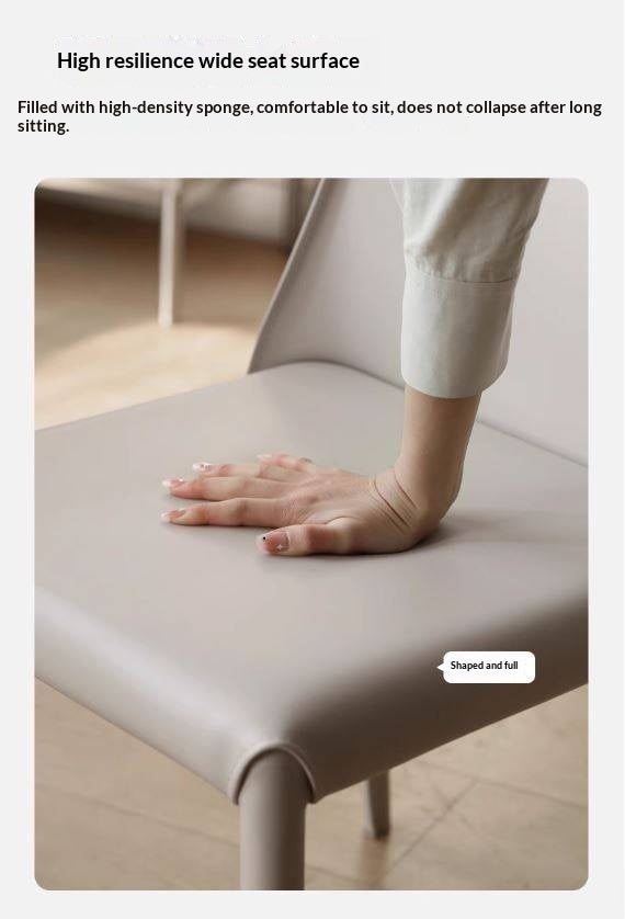 Set 4 pcs Saddle Leather Dining Chair