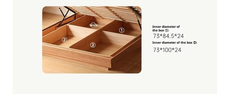 Cherry Solid Wood Night Light Suspended Box Bed