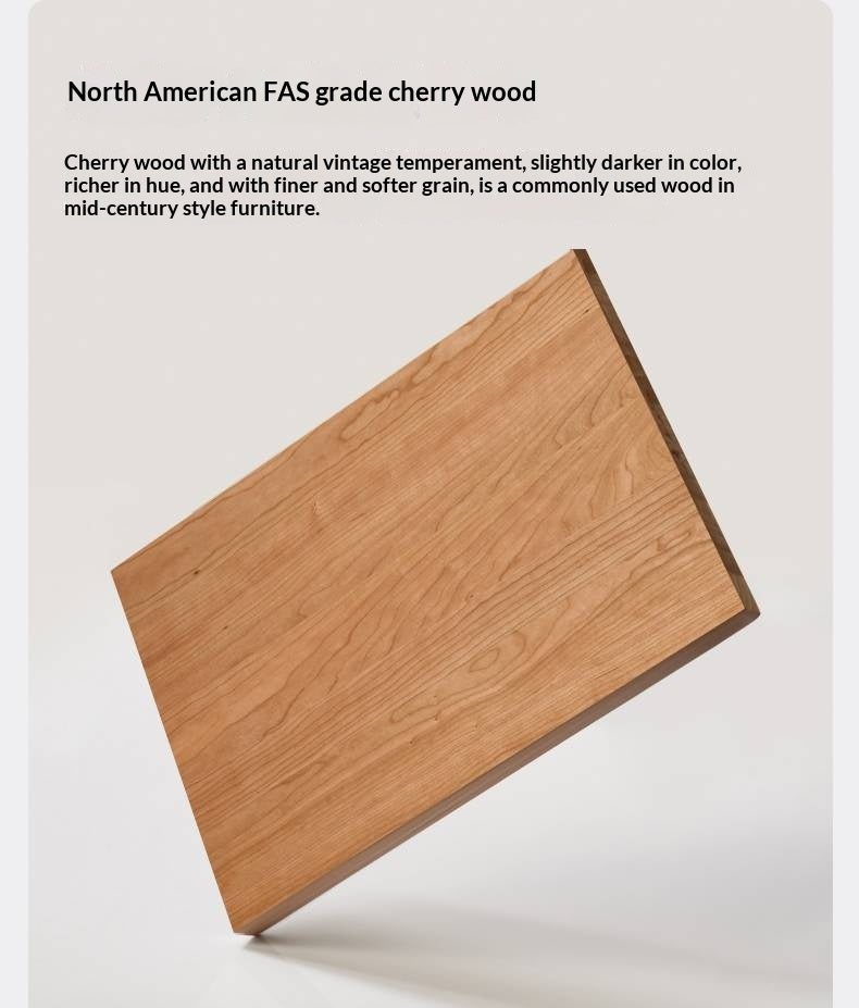 Cherry Solid Wood Retro Rock Board Dining Table