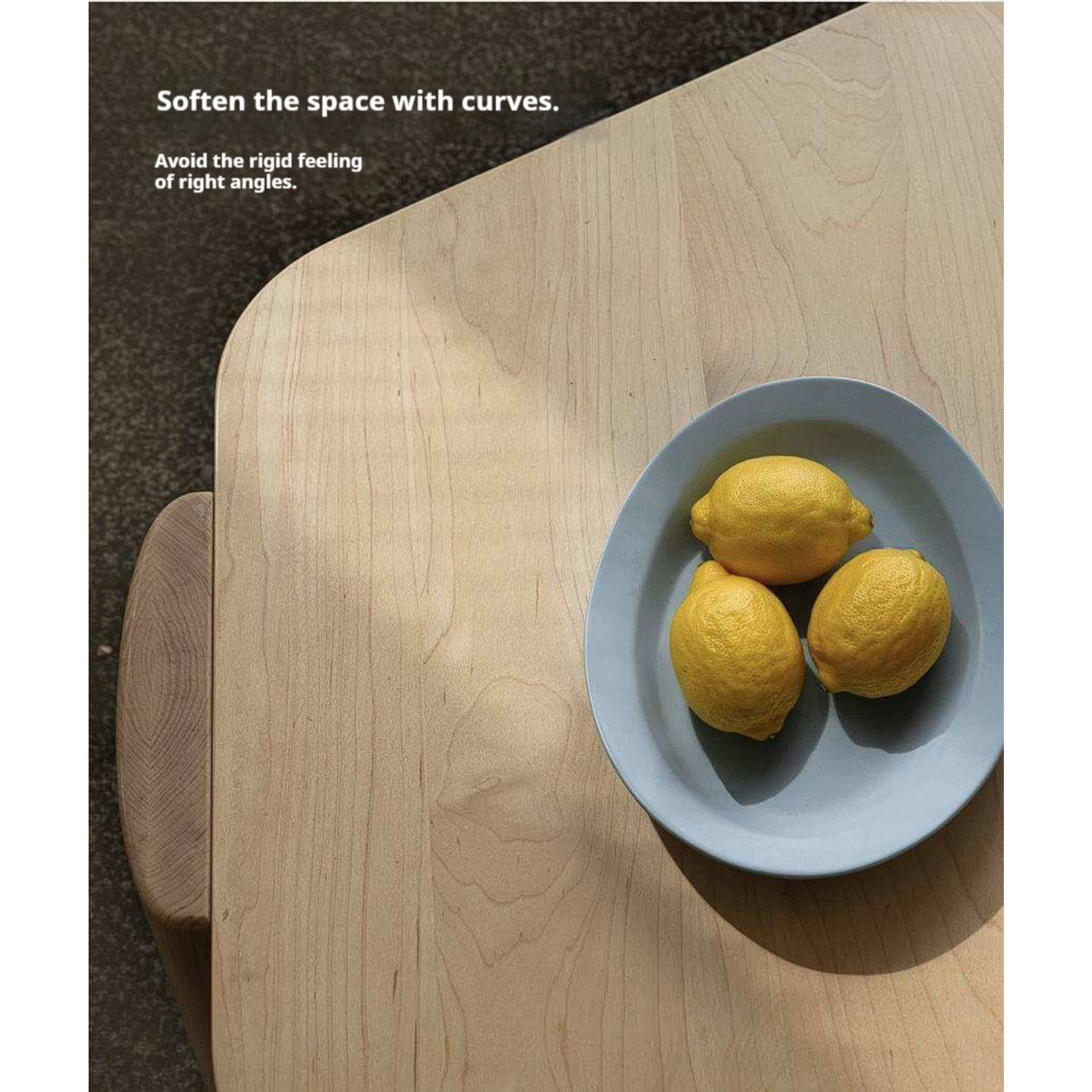 Maple Solid Wood Organic-Shape Nesting Coffee Table Set