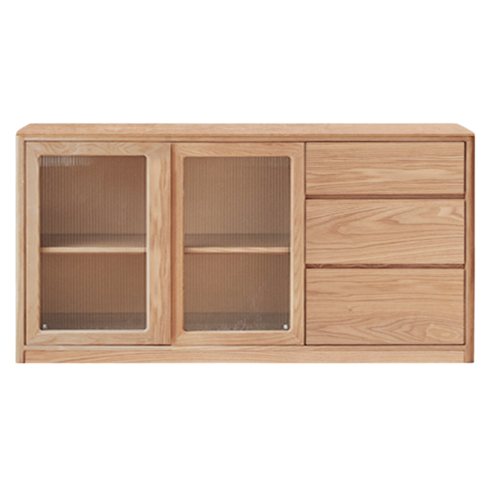 Ash Solid Wood White Wax Rock Plate Sideboard