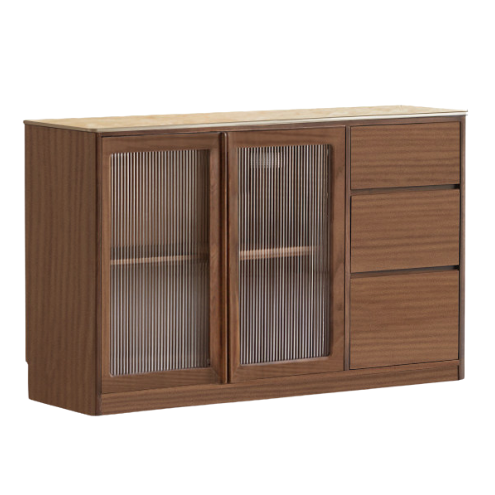 Sandalwood, Ash, White Ash Solid Wood Rock Board Modern Sideboard