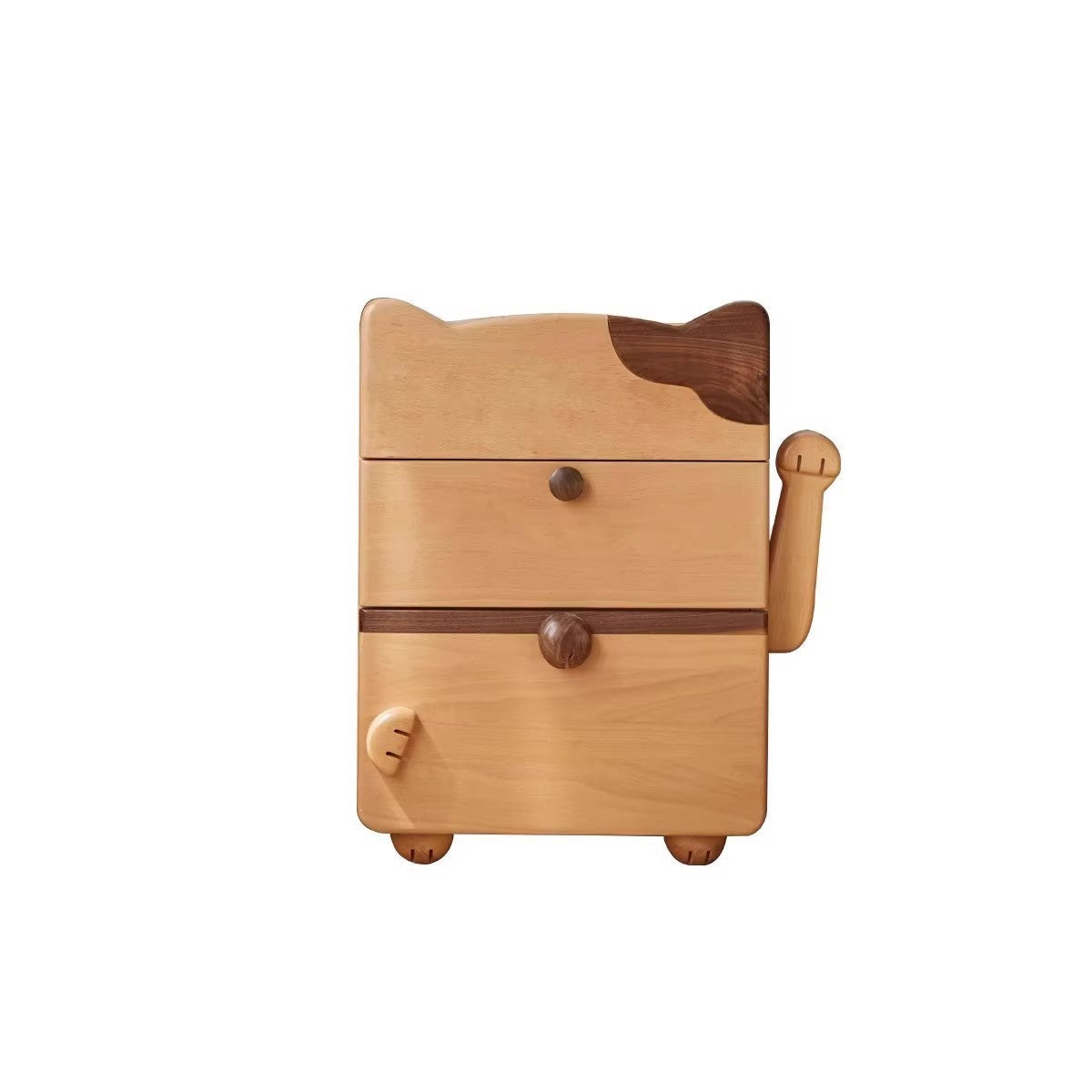 Beech Solid Wood  Kids Chest of Drawers -Type Toy Storage Cabinet