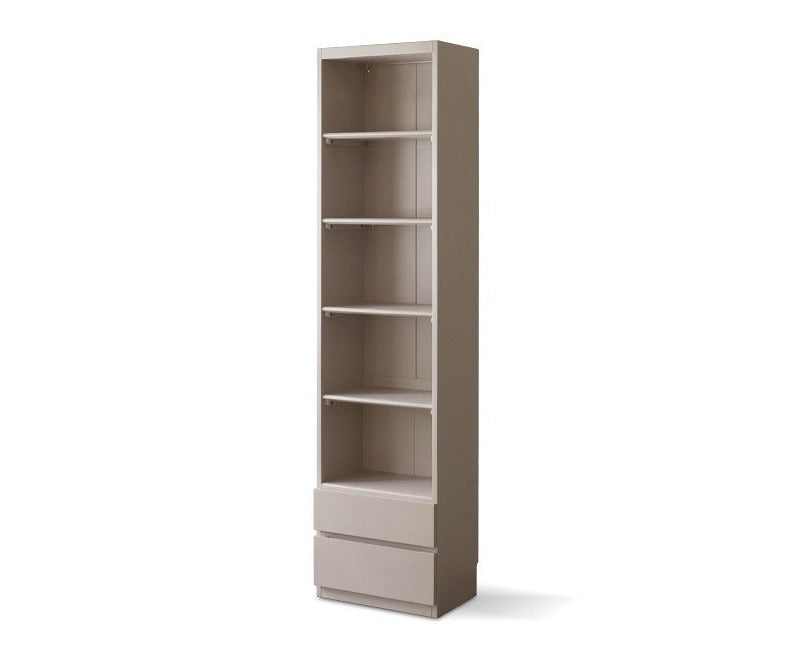 Poplar Solid Wood Combination Bookcase, Glass Door Cabinet