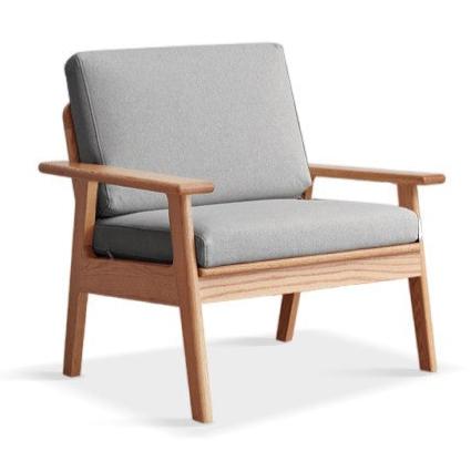Oak Solid Wood Japanese-style Fabric Sofa