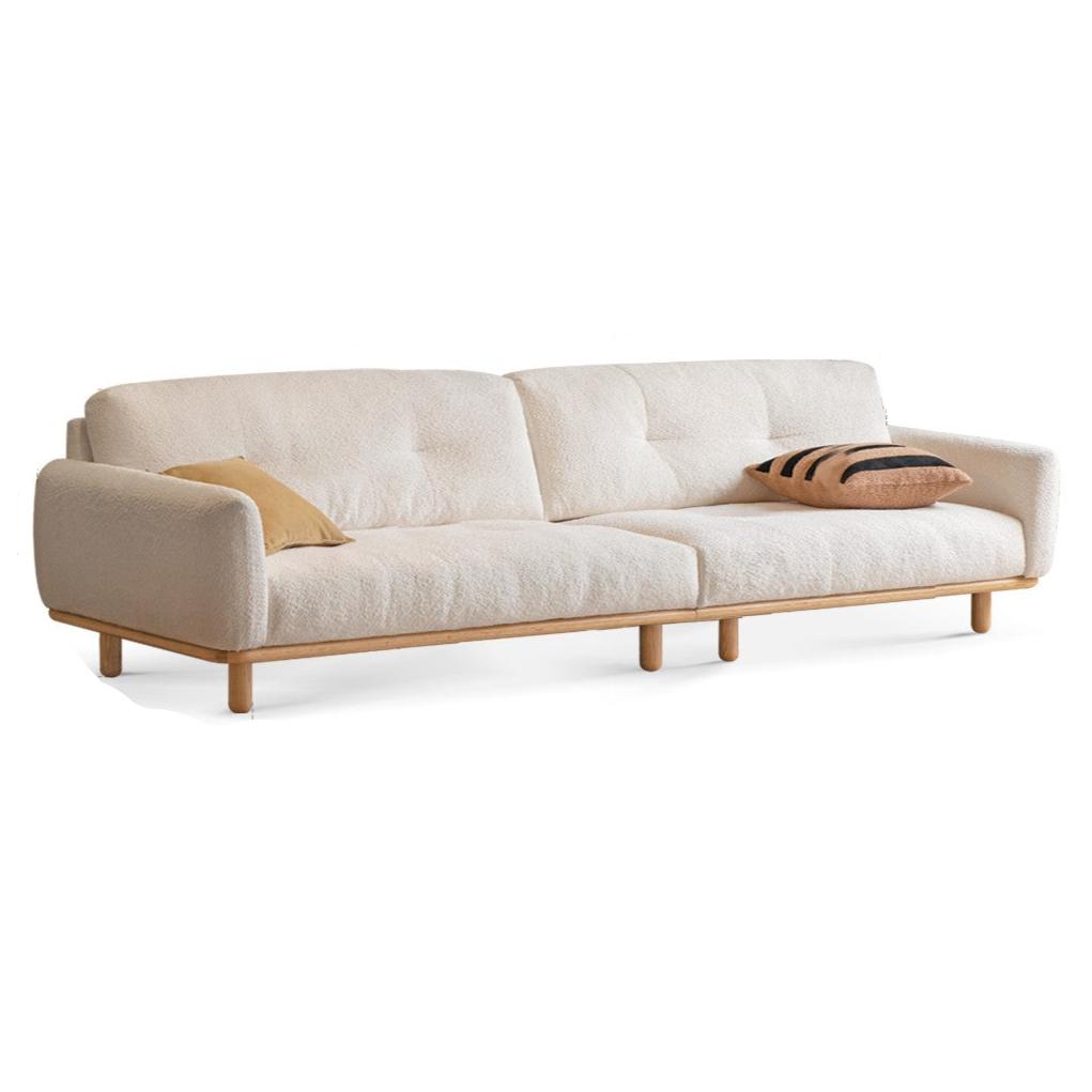 Fabric Lambskin White Sofa.