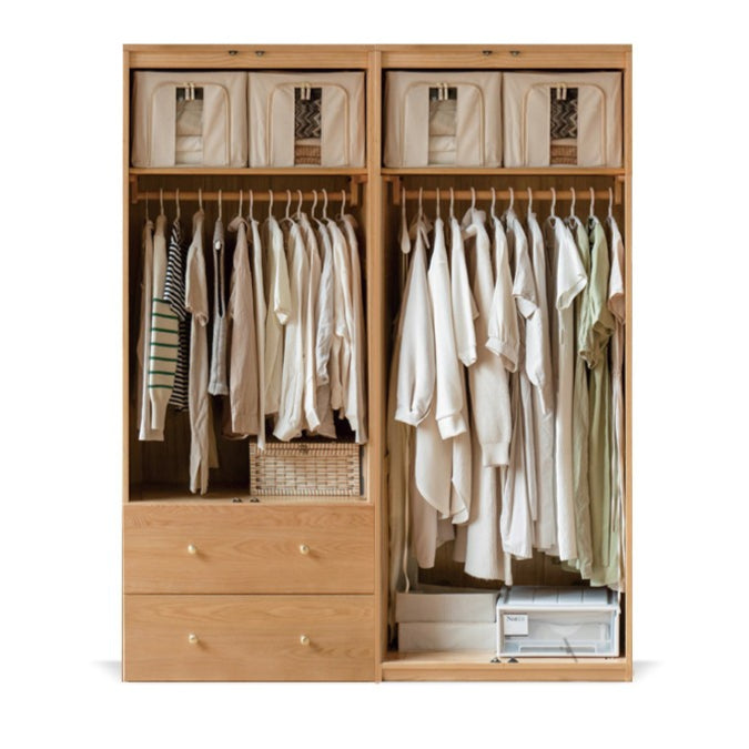 Oak Solid Wood Modern Wardrobe Free Combination.