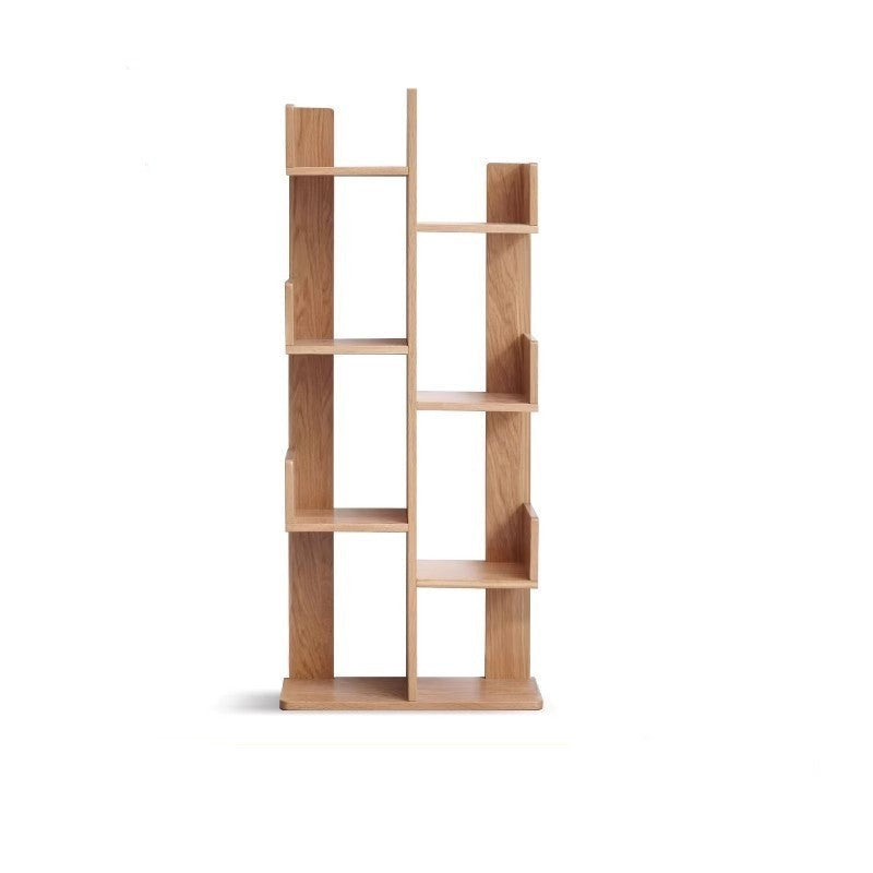 Oak Solid Wood Floor-Standing Bookshelf