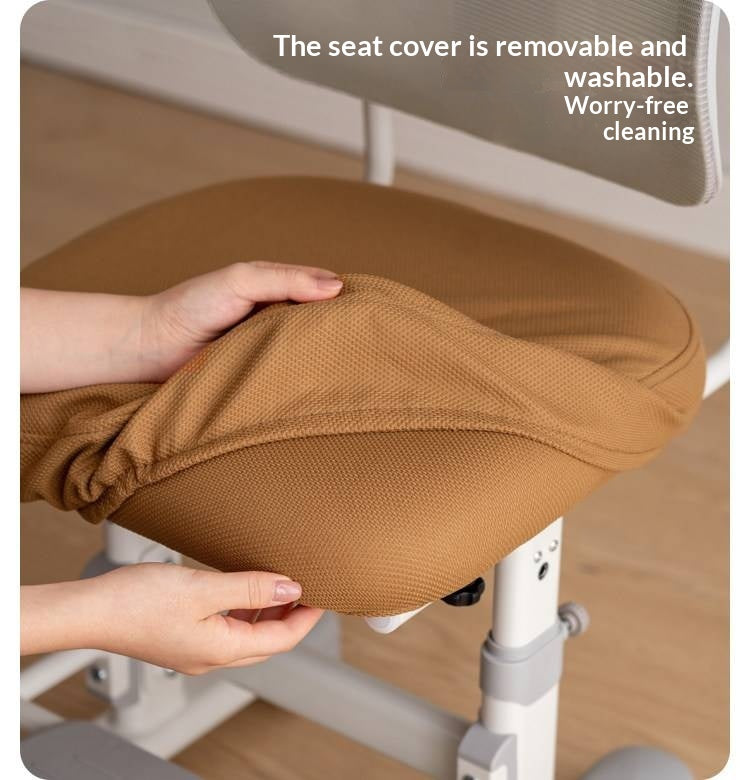 Ergonomic Height-Adjustable Kids Study Chair with Mesh Back and Footrest