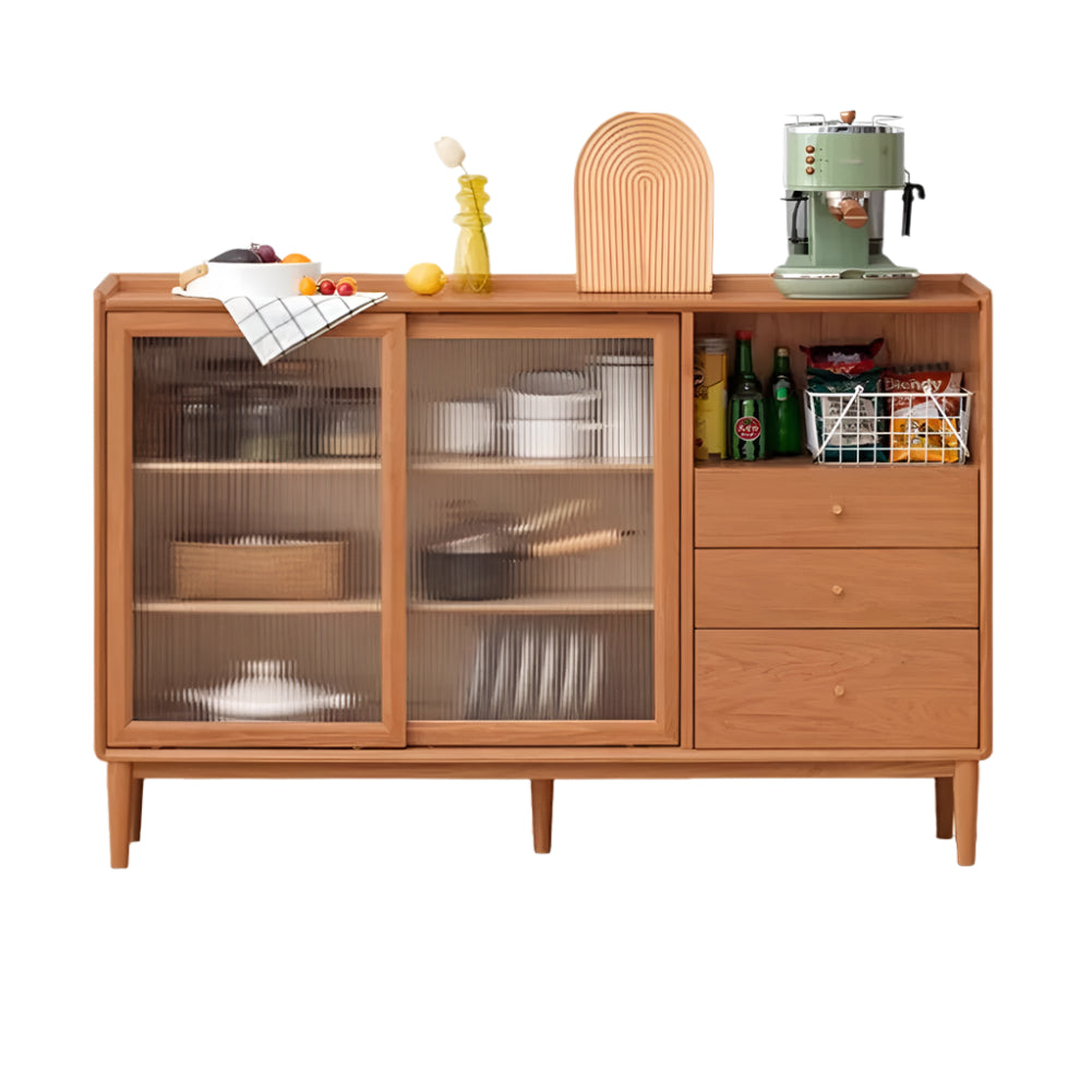 Cherry, Ash Solid Wood Middle Ages Ultra-thin Kitchen Sideboard