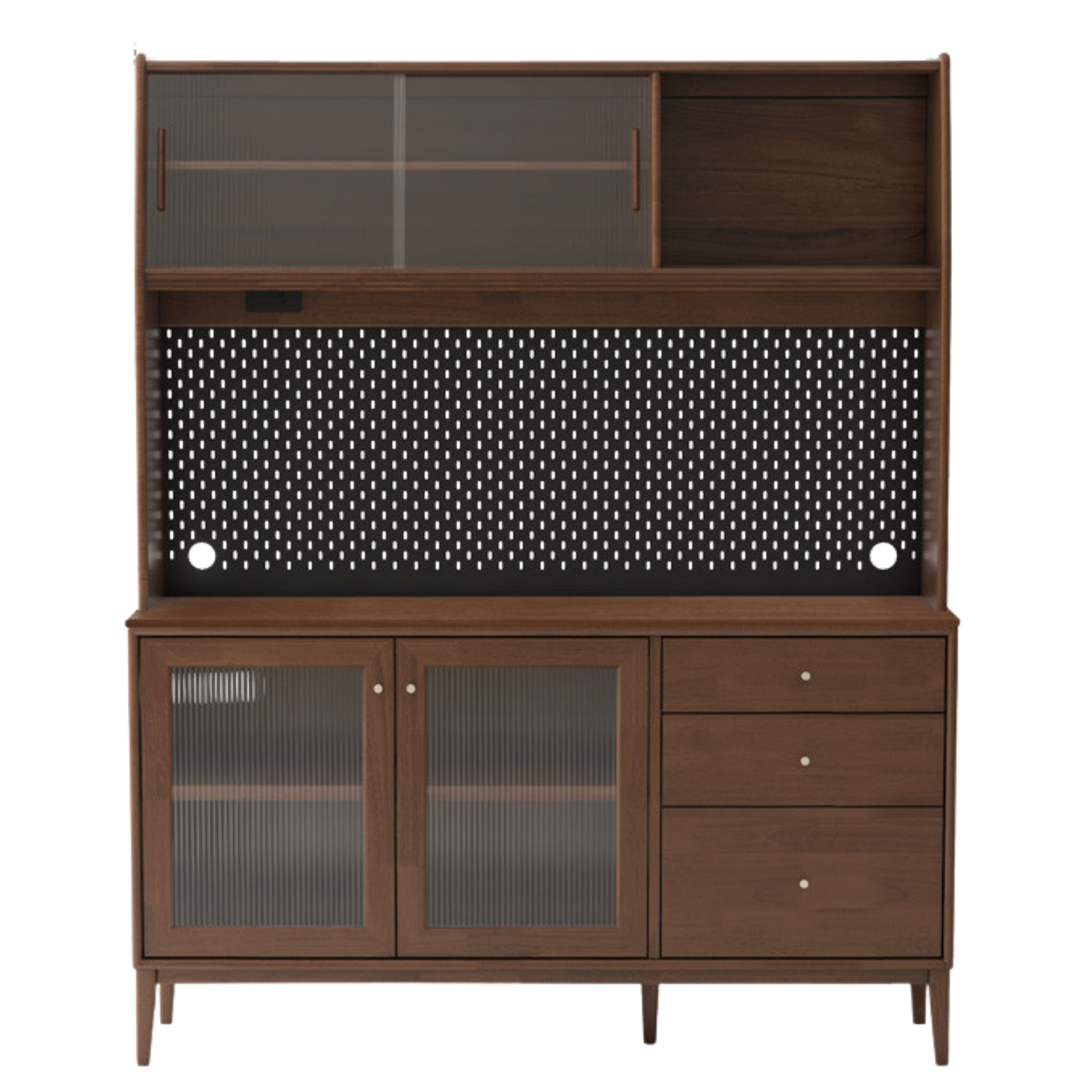 Oak Solid Wood, Solid Rubberwood Modern Dining Sideboard