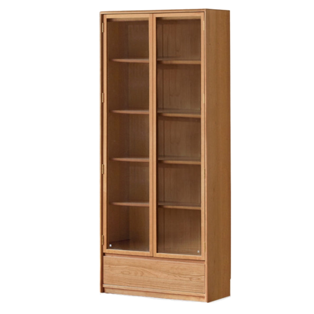 Cherry Solid Wood Bookcase Cabinet Display.