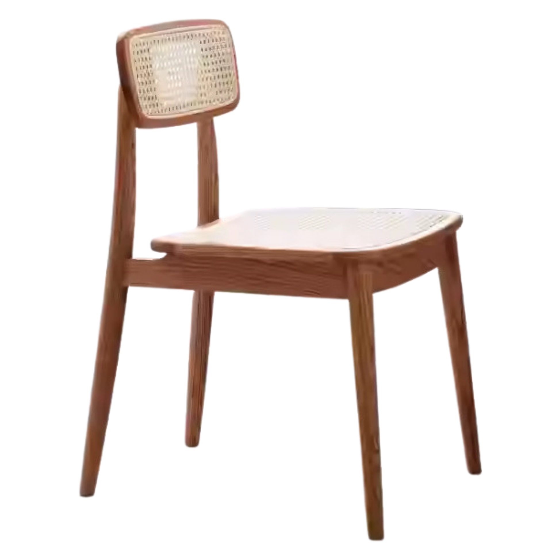 4 pcs set Oak Solid Wood Rattan - Dining Chair