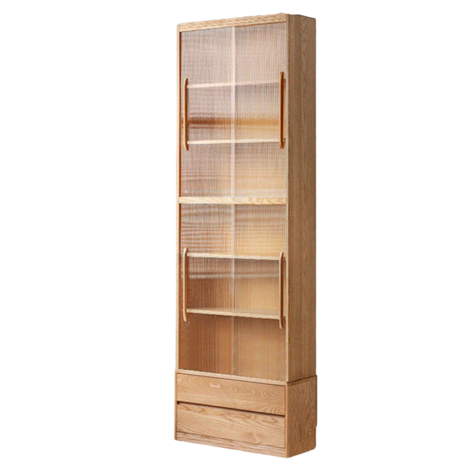 Ash, Oak Solid Wood Modern Combination Bookcase Integrated Card Seat