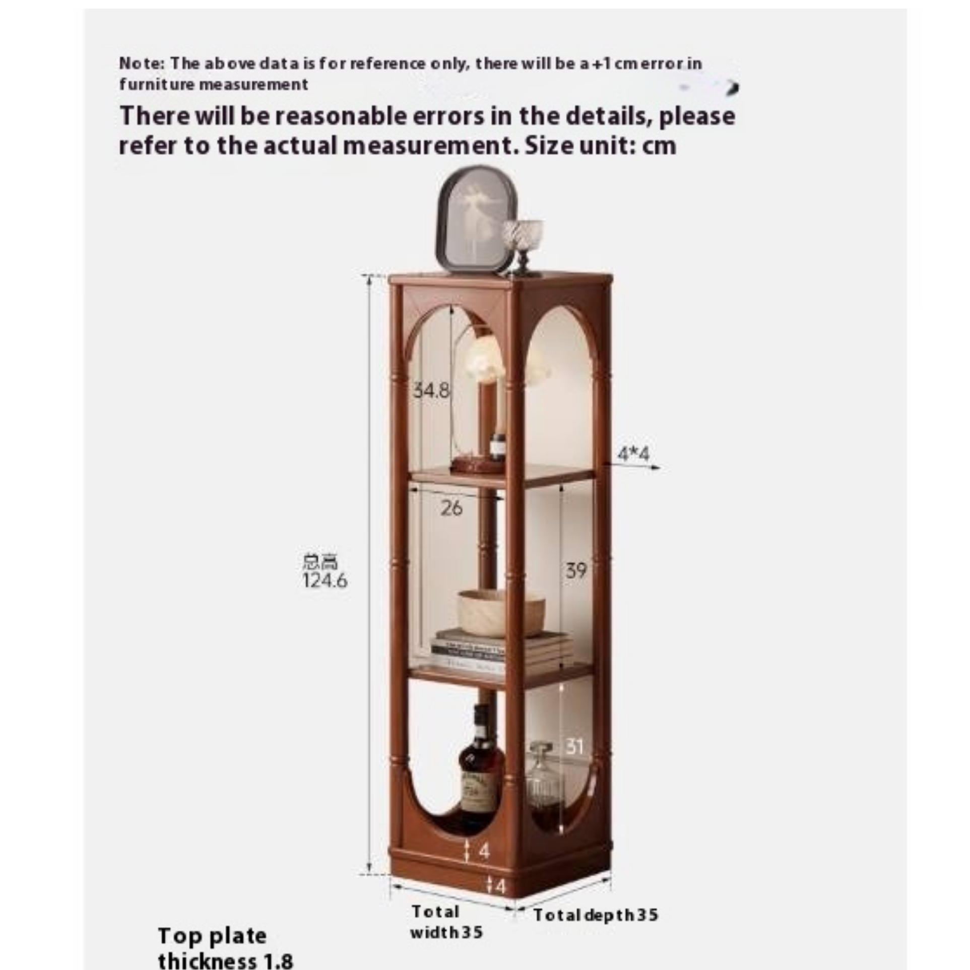 Poplar Solid Wood French Medieval Style Storage Rack.