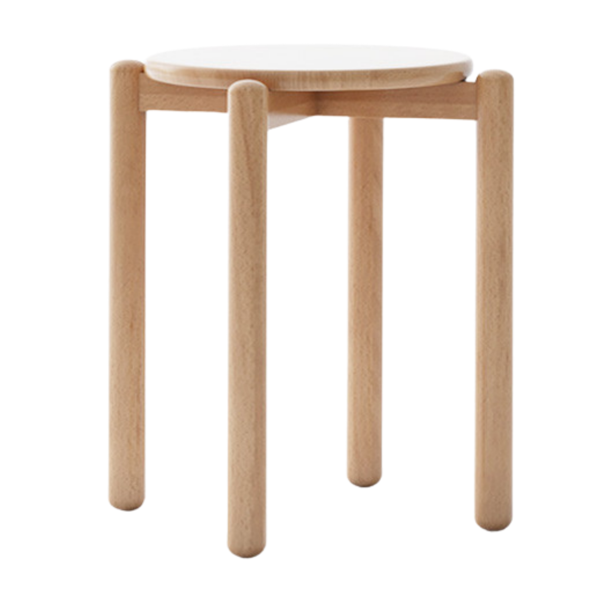 Black Walnut, Ash, Oak, Beech, Cherry Solid Wood, Solid RubberWood Stackable Small Stool
