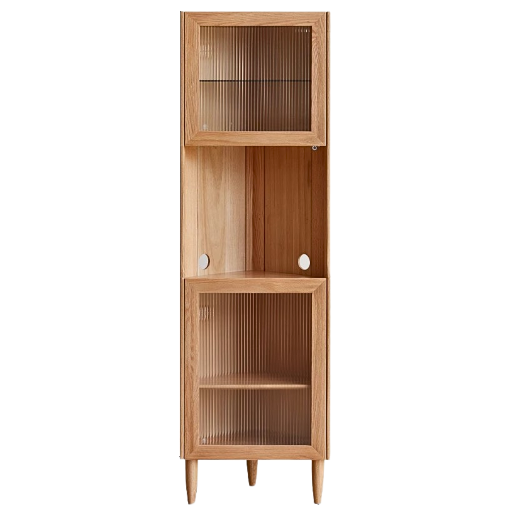 Oak Solid Wood Corner Storage Cabinet