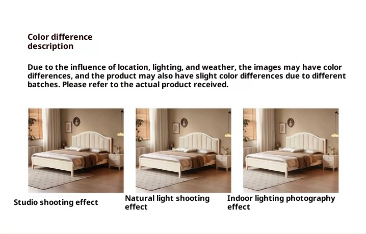 Oak, Ash Solid Wood Luminous Suspended Bed, Nordic Style