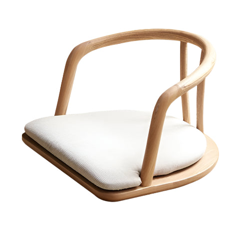 Black Walnut, Ash Solid Wood Tatami Soft Backrest Meditation Chair