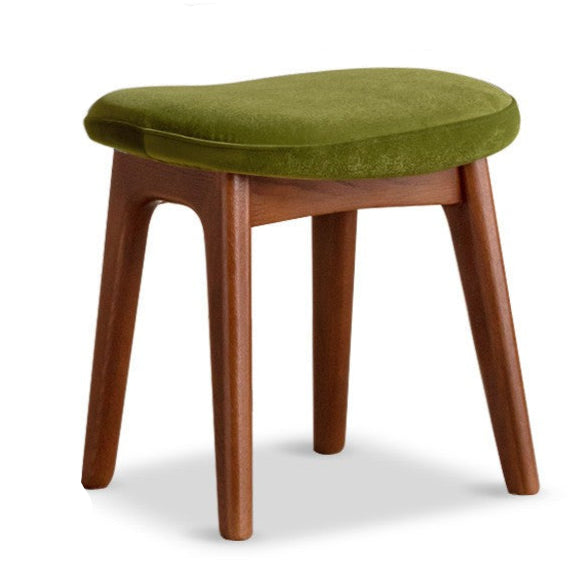 Oak, Cherry Solid Wood Makeup Soft Stool.