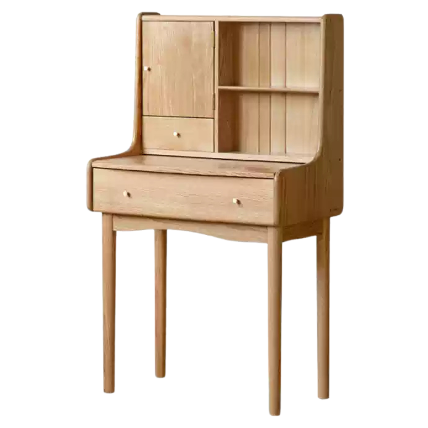 Oak Solid Wood, Solid Rubberwood Dressing Table, Makeup Table.