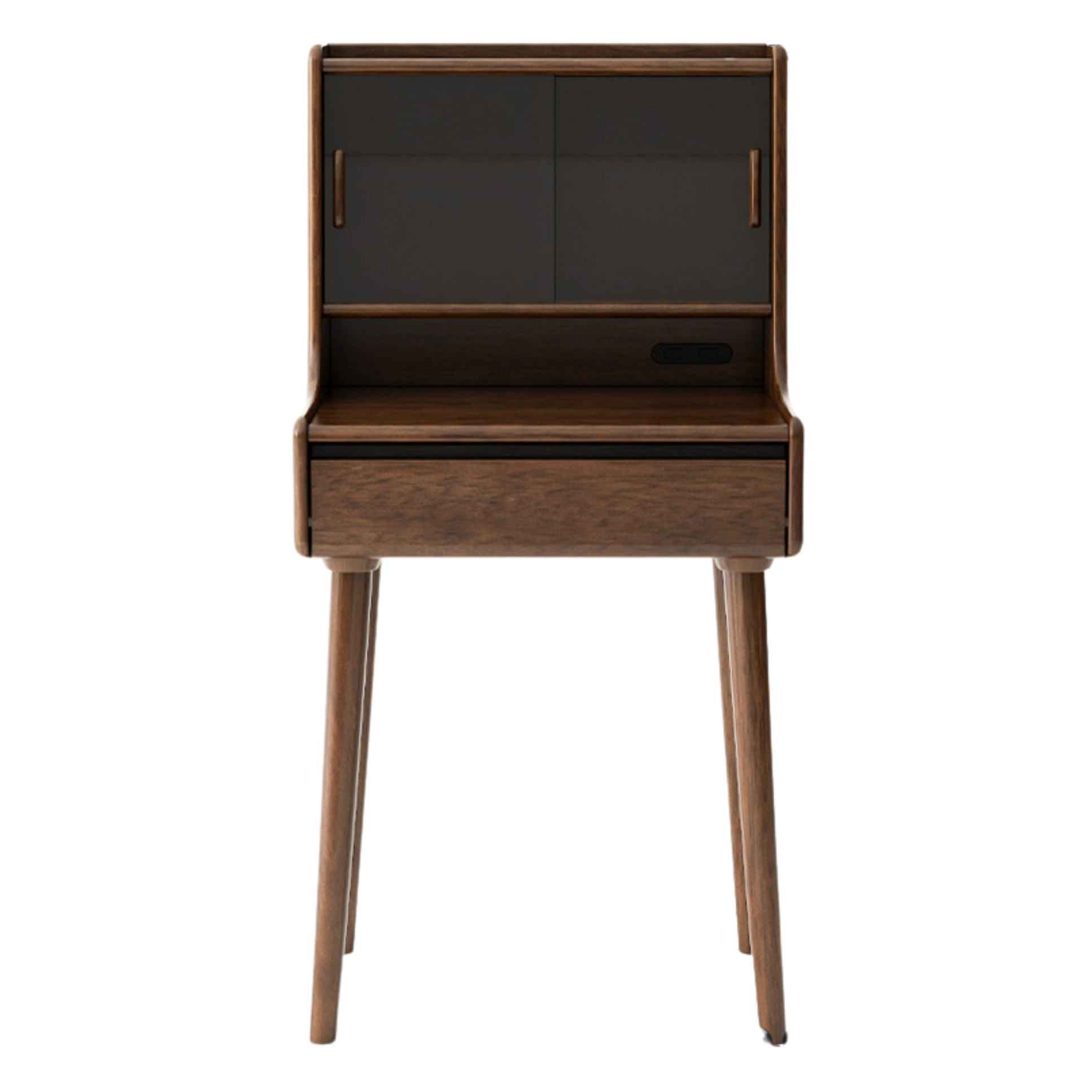 Black Walnut, Sandalwood Solid Wood Lighted Dressing Table