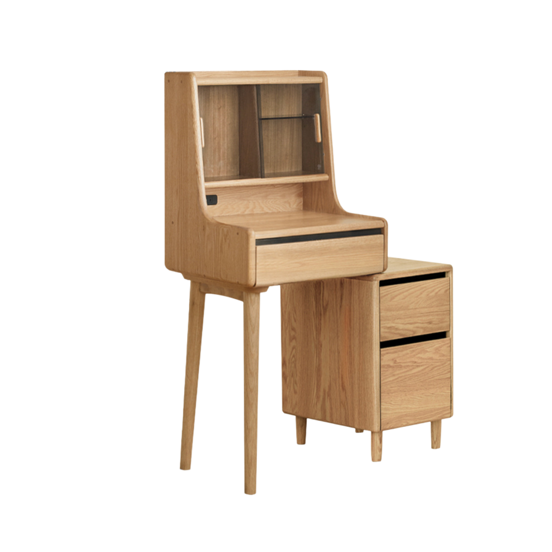 Ash Solid Wood Lighted Vanity Table.