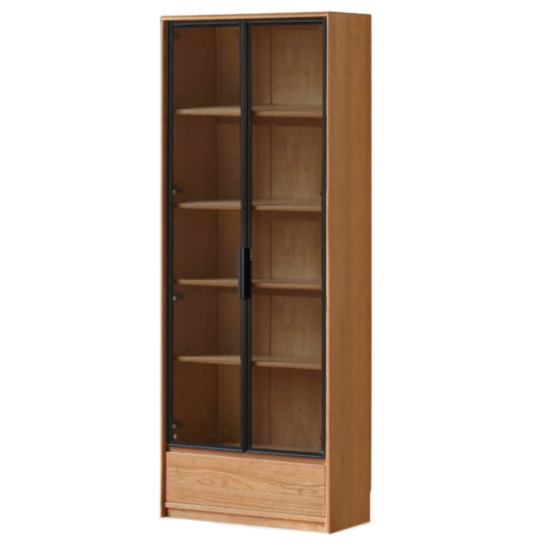 Cherry Solid Wood Bookcase Cabinet Display.