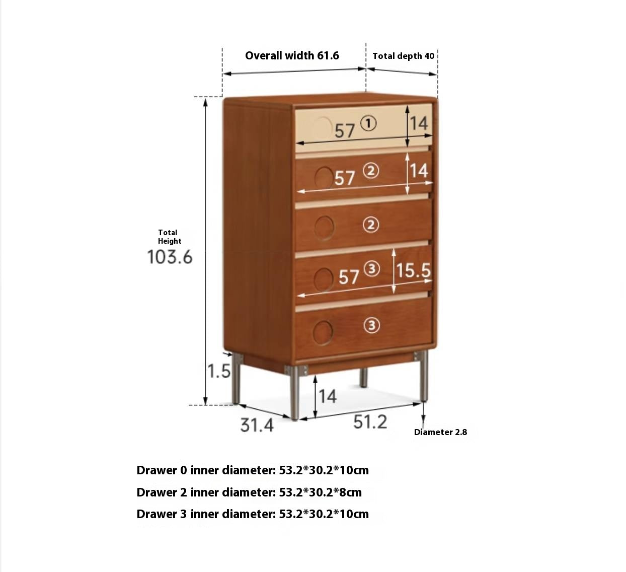 Tulipwood , Cherry Solid Wood Antique Style Drawer
