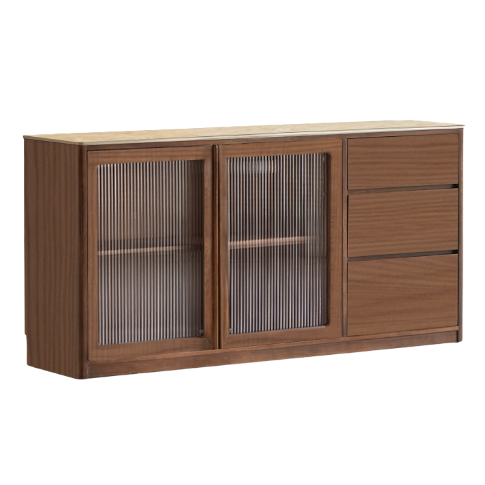 Sandalwood, Ash, White Ash Solid Wood Rock Board Modern Sideboard