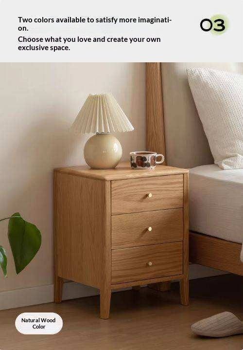 Black Walnut, Oak, Rubberwood Cherry Solid Wood Nightstand