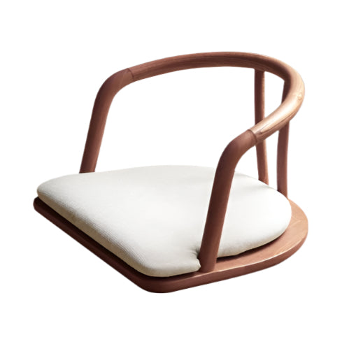 Ash Solid Wood Backrest Legless Low Tatami Chair