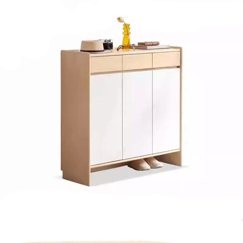 Multi-colored shoe cabinet Beech solid wood"