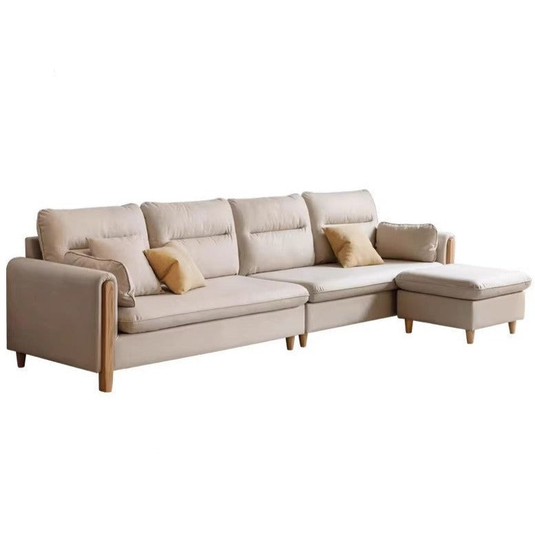 Ash Solid Wood Technology Fabric Corner Sofa.