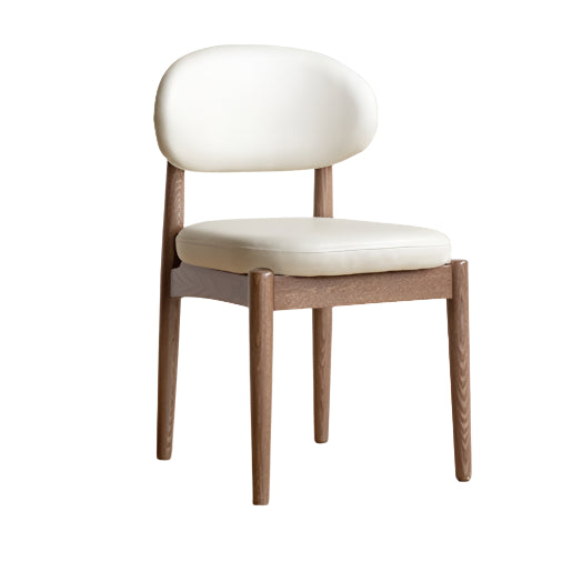 Black Walnut, Ash Solid Wood Modern White Soft Makeup Chair