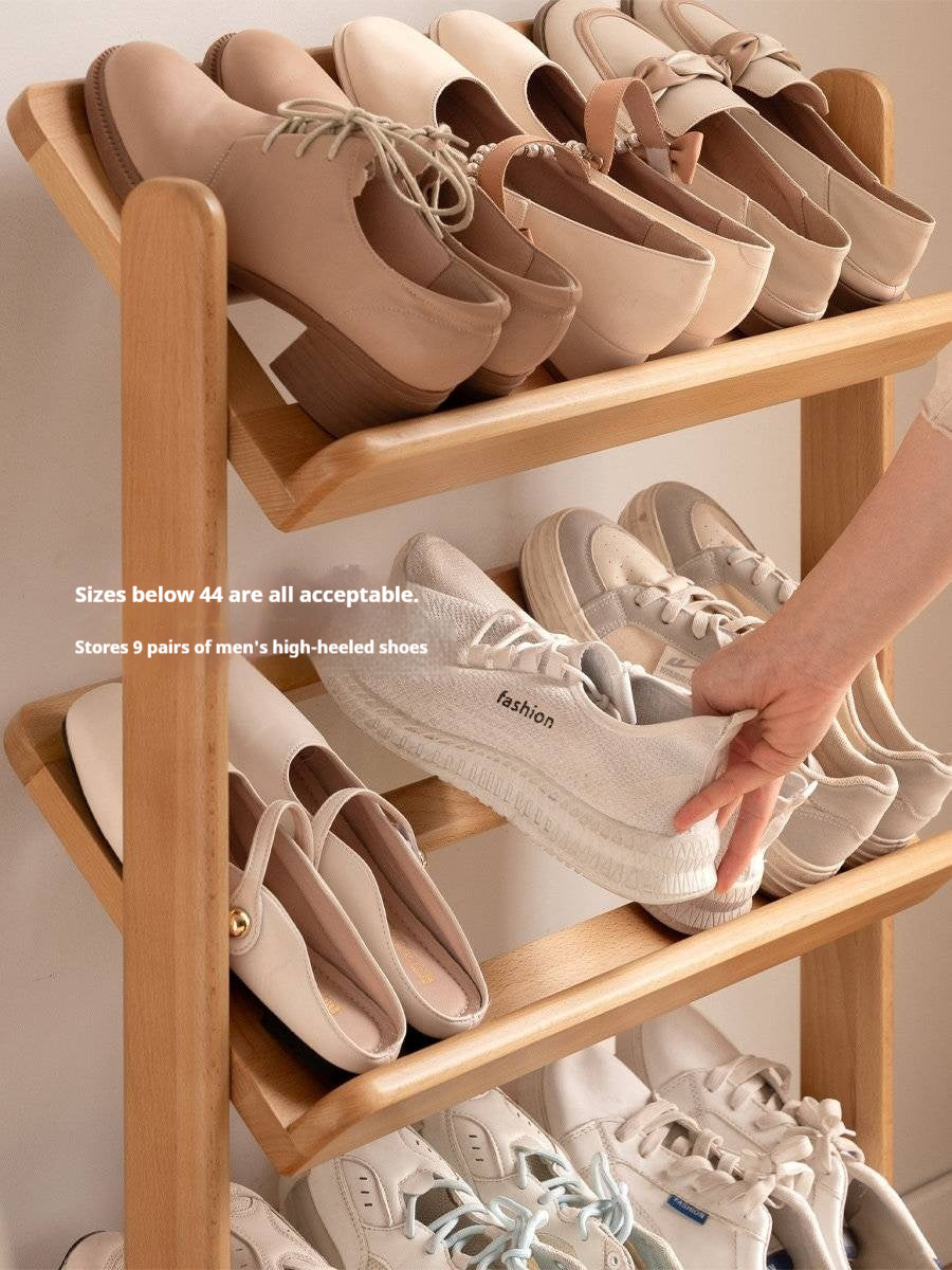 Beech Solid Wood Multi Layer Ultra Thin Shoe Racks