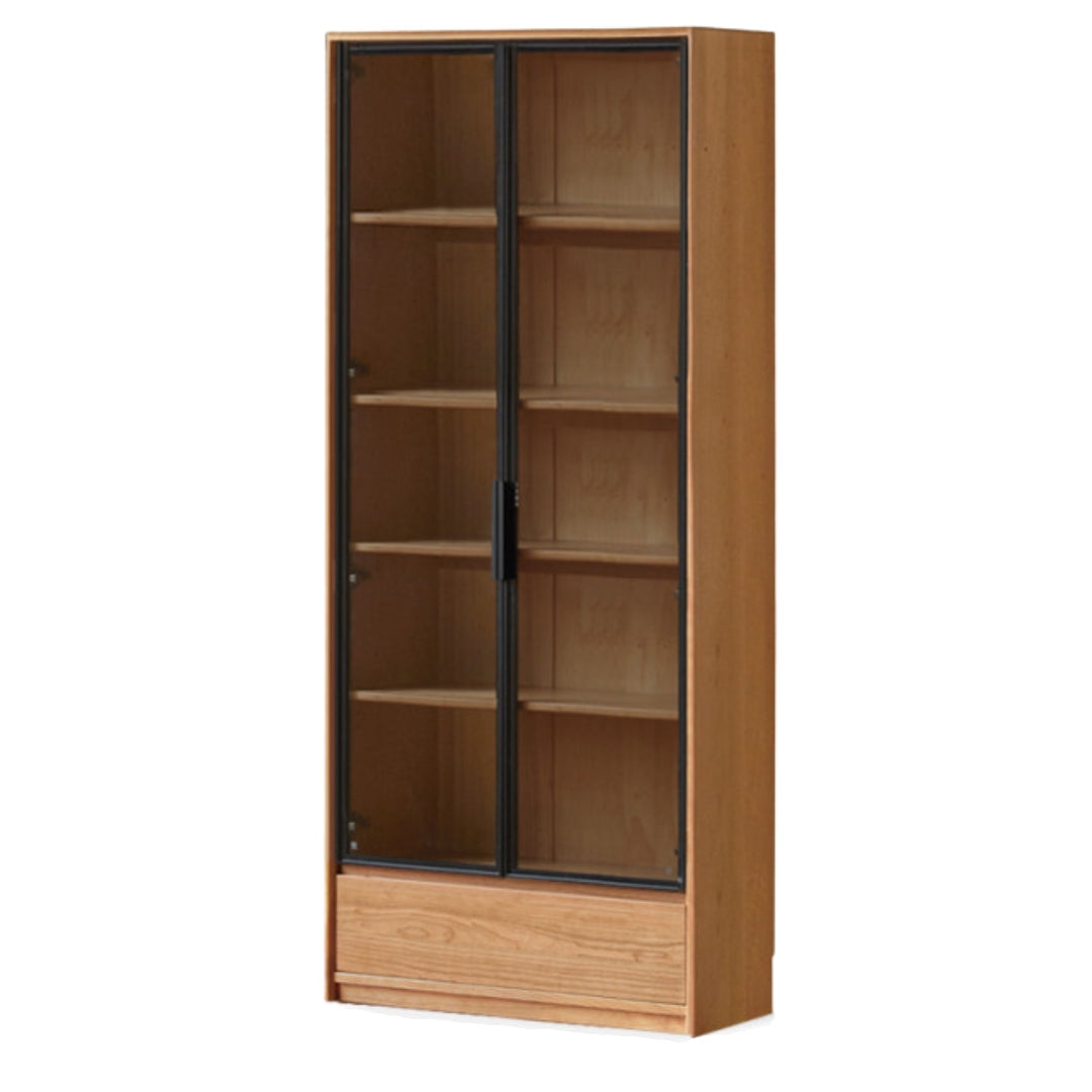 Cherry Solid Wood Bookcase Cabinet Display.