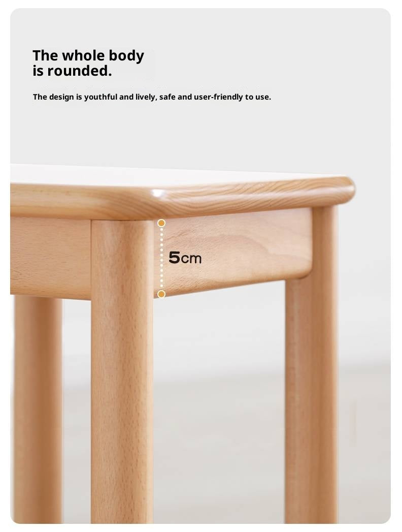 European Beech Wood Modern Long Bench