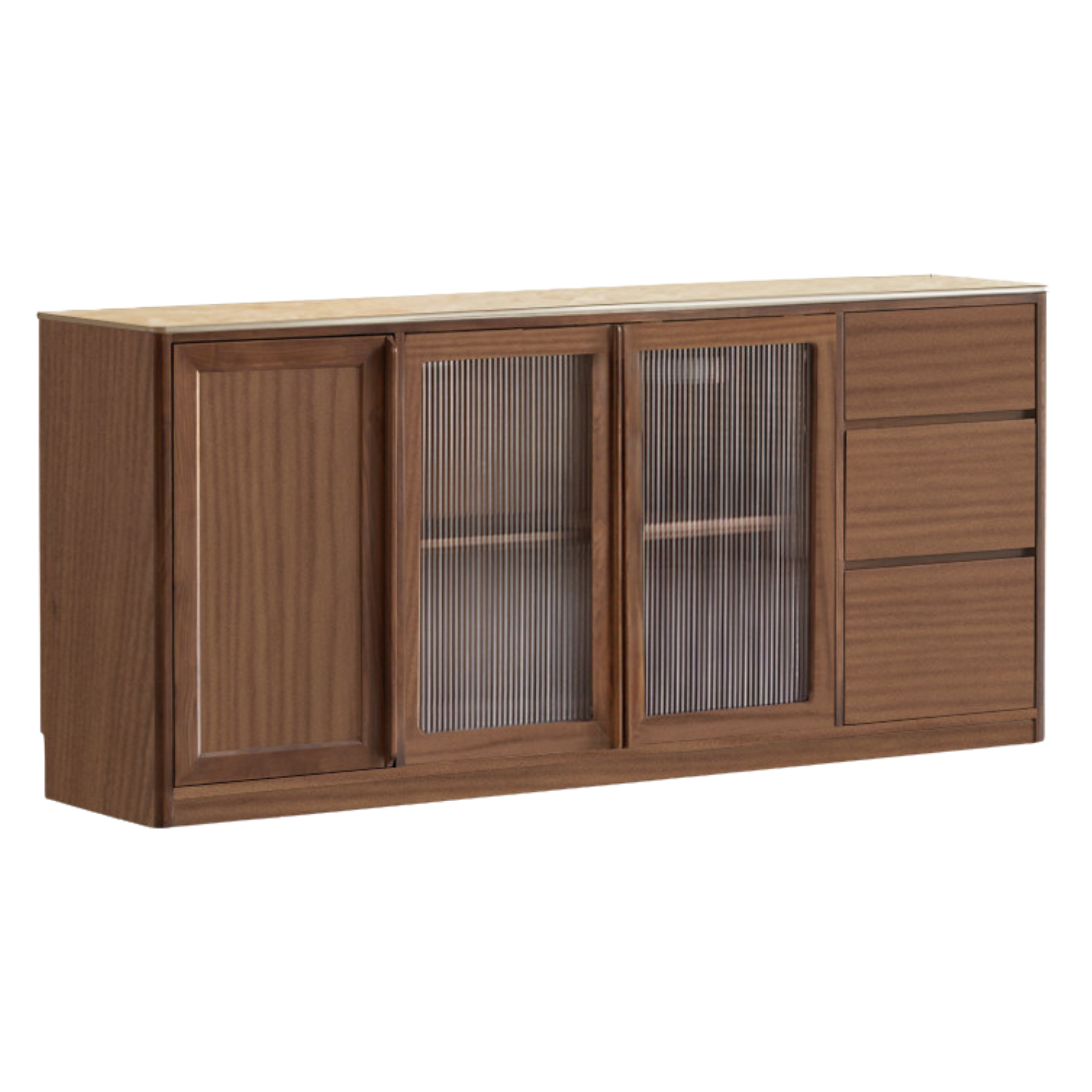 Sandalwood, Ash, White Ash Solid Wood Rock Board Modern Sideboard