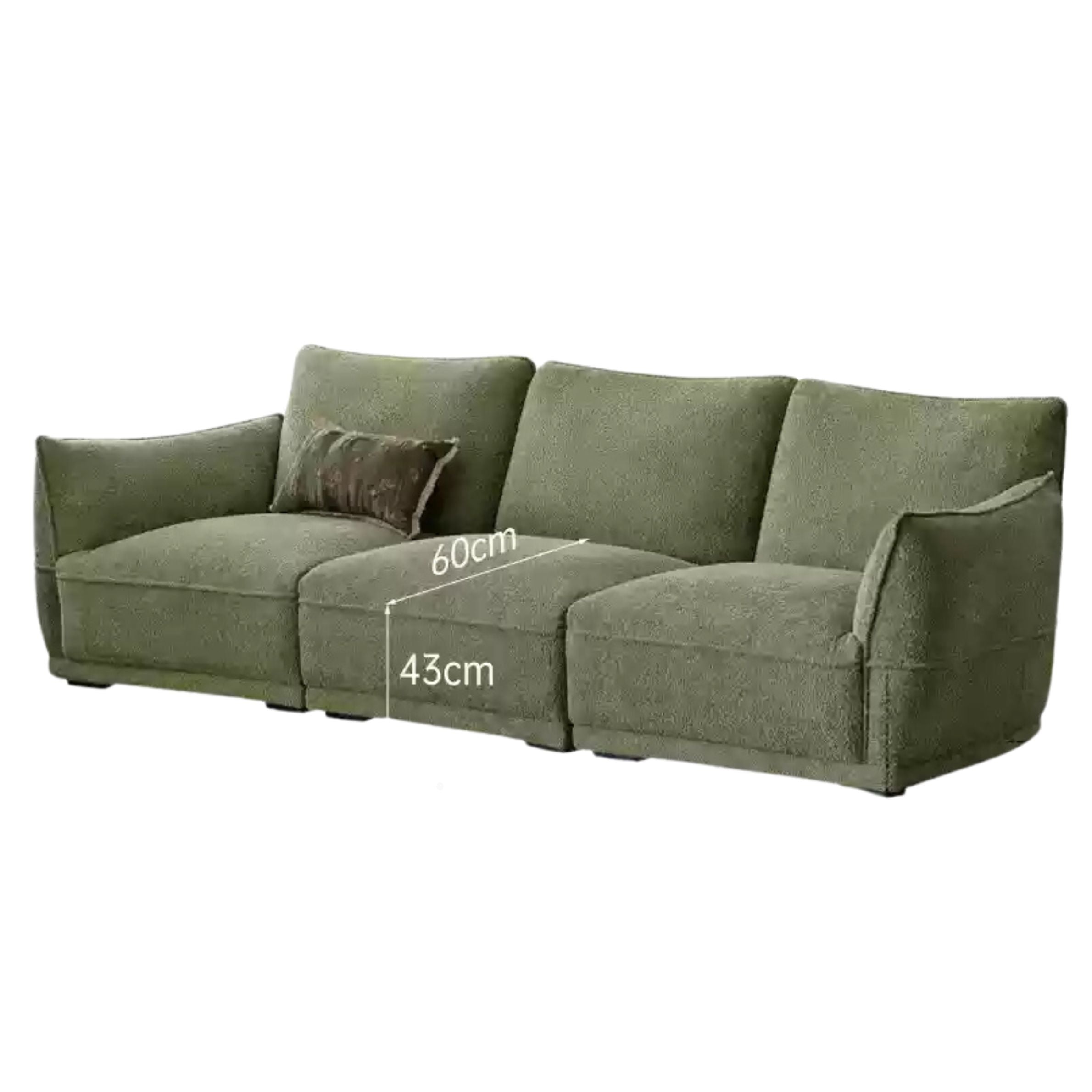 Antique style tofu block imitation cashmere Fabric Sofa