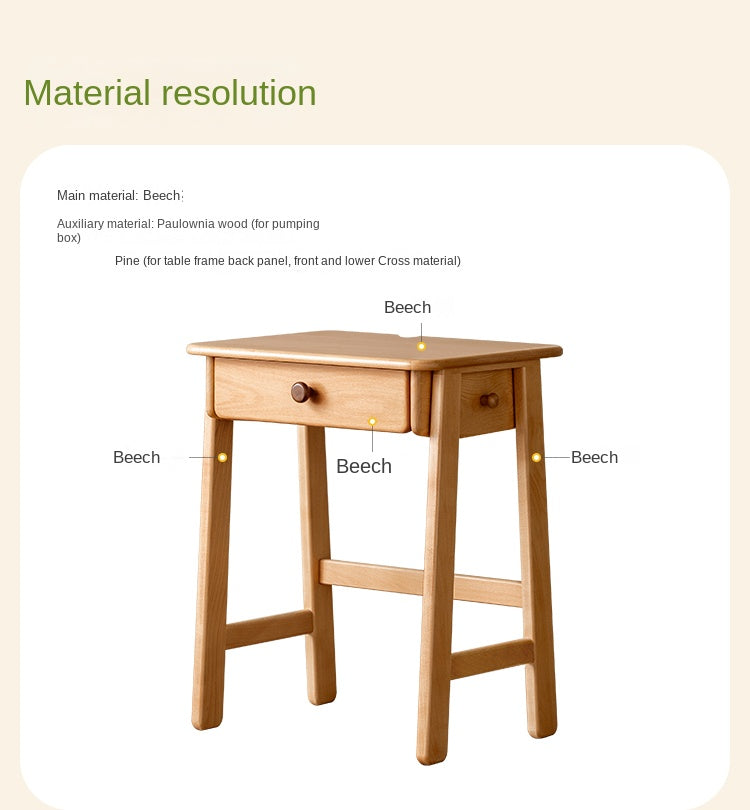 Beech Solid Wood Children's Study Writing Desk.