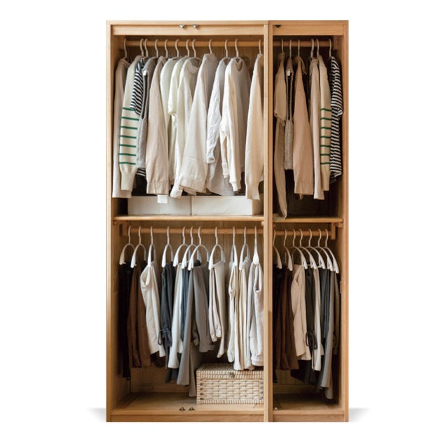 Oak Solid Wood Modern Wardrobe Free Combination.