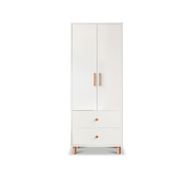 Pine Solid Wood Wardrobe Cream Style.